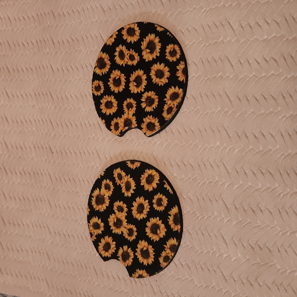 ⭐️Sunflower car coasters